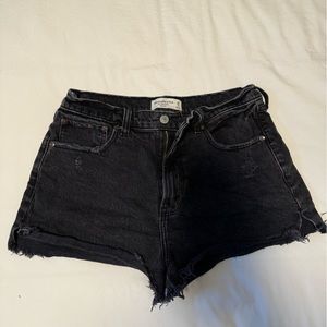 Abercrombie & Fitch High Rise Mom Shorts - Black - Size 29/8